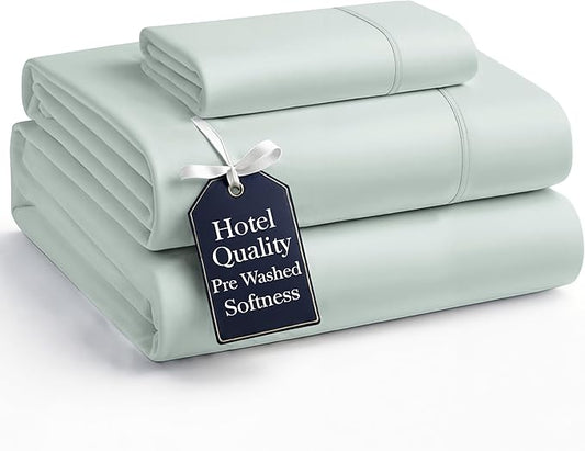 Casa Platino Bed Linen Set, Twin XL, Mineral - Includes Pre-Washed Ultra Soft Microfiber Sheet Set with Deep Pockets