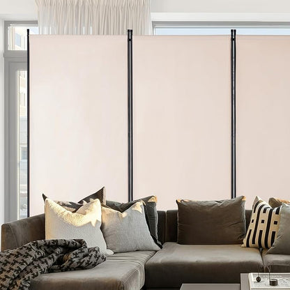 VEVOR Room Divider, 3 Panel Room Divider, Folding Privacy Screen and Portable Partition Divider for Room Separation, Freestanding Room Partitions for Office, Bedroom, Study, Beige