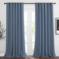 NICETOWN Patio Blackout Curtain Panels - Thermal Insulated Grommet Blackout Drapes Light Blinds Room Darkening Window Treatments for Villa/Cottage (2 Panels, W80 x L95, Stone Blue)
