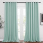 NICETOWN Light Reducing Grommet Curtains - Triple Woven Textured Soft Curtain Panels for Living Room Window Treatment Drapes for Sliding Door (W80 x L108, Aqua Blue, 2 Pieces)