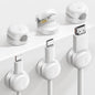 Lamicall Cord Organizer, Spring Cable Management Clips - 6Pack Compact Desk Cable Holder Clips, Nightstand Phone Charging Cord Holder, Halloween Adhesive Wire Organizer, Office Accessory, White