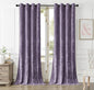 SMILETIME Lilac Purple Crushed Velvet Curtains 52x90 inch Luxurious Thermal Insulated Soundproof Drapes for Living Room Bedroom Office Soft and Durable Light-Filtering Window Treatments, 2 Panels