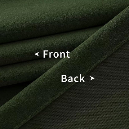 Joydeco Dark Olive Velvet Curtains 90 inch Length 2 Panels, Luxury Blackout Rod Pocket Thermal Insulated Window Curtains, Super Soft Room Darkening Drapes for Living Room Bedroom,W52 x L90 inches