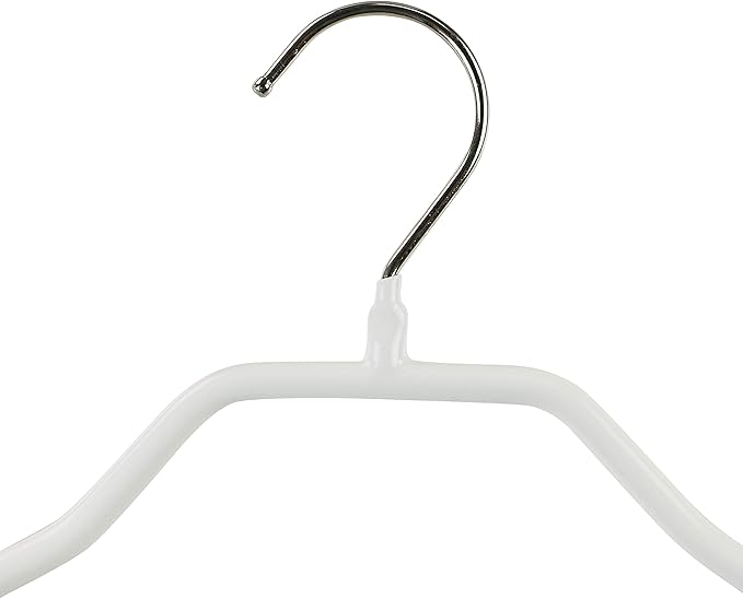 Mawa by Reston Lloyd BodyForm Series Non-Slip Space-Saving Clothes Hanger For Jackets, Suits & Coats, 16-1/2",Style 42/L, Set of 5, White