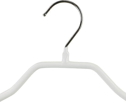 Mawa by Reston Lloyd BodyForm Series Non-Slip Space-Saving Clothes Hanger For Jackets, Suits & Coats, 16-1/2",Style 42/L, Set of 5, White