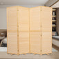 Bamboo Room Divider Folding Privacy Screens, Wall Divider for Room Separation, Portable Room Partitions and Dividers, 5.6FT Bamboo Mesh Woven Room Divider Panel (Beige, 4 Panel)