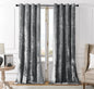 SMILETIME Grey Crushed Velvet Curtains 52x90 inch Luxurious Thermal Insulated Soundproof Drapes for Living Room Bedroom Office Soft and Durable Light-Filtering Window Treatments, 2 Panels