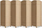8 Panel Room Divider,6Ft Folding Privacy Screen,Tall - Extra Wide Foldable Panel Partition Wall Divider with Diamond Double-Weaved Hand-Woven Design Room Screen Divider