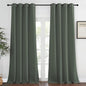 NICETOWN Blackout Curtain for Living Room 90 inch Long - Grommet Thermal Insulated Room Darkening Sound Proof Curtain for Bedroom, 1 Panel, Dark Mallard, W52 x L90