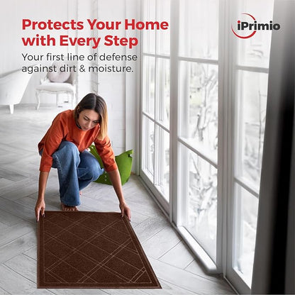 SlipToGrip Universal Door Mat – Plaid Design Size 35” x 23” – Anti Slip, Durable & Washable – Duraloop Mesh Entrance Outdoor & Indoor Welcome Mat – Dirt and Dust Absorber