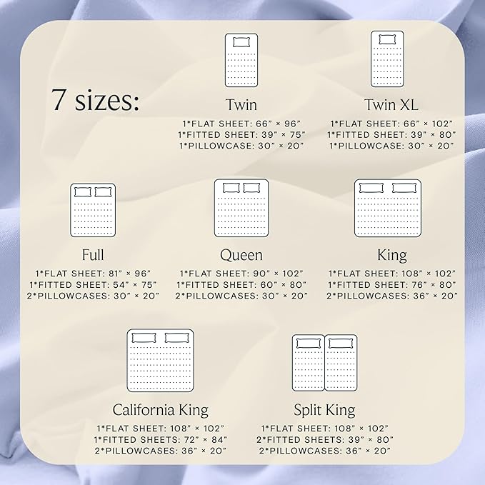 LuxClub 3 PC Twin XL Sheet Set, Deep Pockets Wrinkle Free Cooling Bed Sheets Hotel Bedding for Women, Men, Kids & Teens, Includes 1 Fitted Sheet, 1 Flat Sheet and 1 Pillowcase-Silky Soft Sky Blue