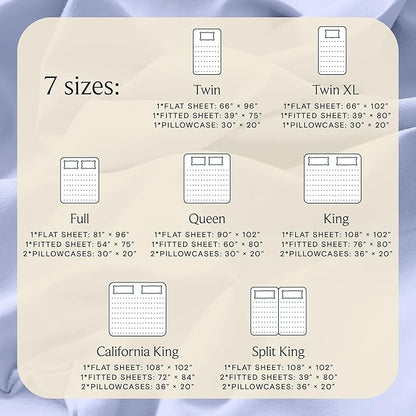 LuxClub 4 PC Sheet Set Bed Sheets Deep Pockets 16" Eco Friendly Wrinkle Free Cooling Machine Washable Hotel Bedding Silky Soft - Sky Blue Full