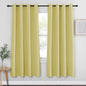NICETOWN Blackout Curtain Drape 72 inch Long - Grommet Noise Reducing Thermal Insulated Modern Window Treatments for Bedroom Living Room (1 Panel, 52 x 72 Inch, Paler Yellow)