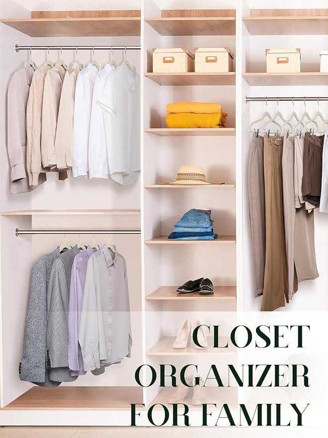Cozymood Velvet Skirt Hangers 72 Packs Ultra Thin Velvet Hanger with Clips Non Slip Pant Hangers Space Saving Clothes Hangers, Clip Hanger for Pants, Skirts, Jeans, Shorts (Beige)