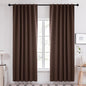 Deconovo Blackout Curtains, Thermal Insulated, W52 x L95 2 Panels, Back Tab, Machine Washable, Room-Darkening Drapes for Bedroom/Living Room Chocolate