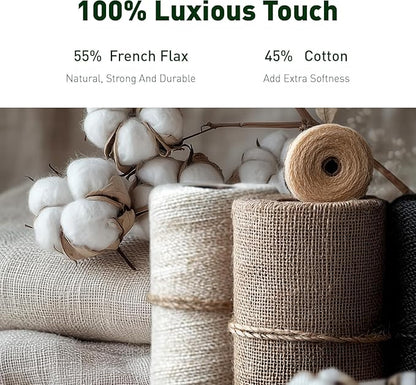 Hyde Lane Luxury Linen Quilt Set King Size, European Flax Cotton Blend Bedding for Bedspread and Coverlet, Box Stitched, with 2 Pillow Shams, 106"x96", Sage