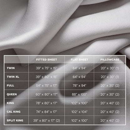 LUXOME Luxury Sheet Set | 100% Rayon (Viscose) from Bamboo | Full Size - Stone | Deep Pockets | 4-Piece Set (Fitted, Flat, 2 Pillowcases)