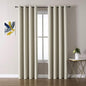 ChrisDowa Room Darkening Curtains 80 Inches Long 2 Panels Set for Living Room, Grommet Thermal Insulated Blackout Curtains for Bedroom (Beige, 52 x 80 Inch)