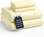 Casa Platino Sheets California King Size Bed Set, Pre-Washed Ultra Soft California King Bed Sheets Set, Brushed Microfiber Cooling Sheets, California King Size Sheets Set with Deep Pockets - Vanilla