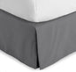 Bare Home California King 15-Inch Tailored Drop Easy Fit - Bed Skirt for Cal King Beds - Center & Corner Pleats (Grey)