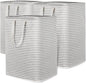 Lifewit 3 Pack Laundry Hamper Large Collapsible Laundry Baskets, Freestanding Waterproof Clothes Hamper with Easy Carry Handles in Laundry Room Bedroom Bathroom College Dorm for Adults, Grey, 3 x 90L