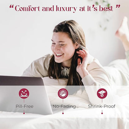 Mayfair Linen 100% Egyptian Cotton Sheets California King Size - 1200 Thread Count 4 PC Cal King Sheets Egyptian Cotton, Cooling Sateen Sheet, High Thread Count Sheet California King - Burgundy