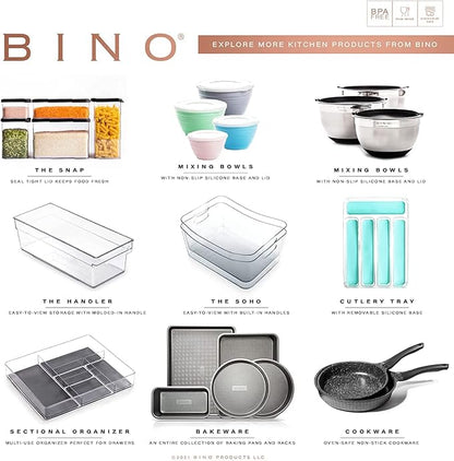BINO | Stackable Storage Drawers, Small - Clear | THE CRATE COLLECTION | Storage Bins With Drawers | Bathroom Organizers | Under Sink Organizer | Vanity Cabinet Home Organization