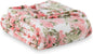 Berkshire Blanket-Classic Heavyweight Soft Printed VelvetLoft® Plush Blanket, Full/Queen Size Soft Fuzzy Warm Blanket for Couch Sofa Bed, Abstraction Pink Green, 90in x 90in
