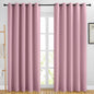 NICETOWN Blackout Sliding Door Curtains 84 inch Length 2 Panels - Thermal Insulated Solid Grommet Room Darkening Window Treatments for Bedroom/French Door (Crystal Pink, 2 Panels, W66 x L84)
