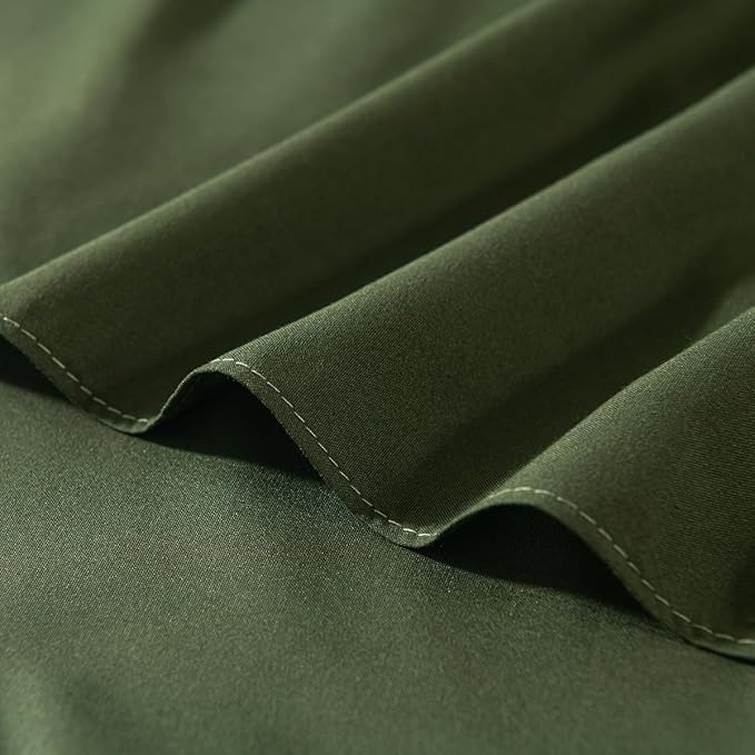 TSUTOMI Green Bed Skirt Twin Size Ruffled Bed Skirt with Split Corners, Twin Bed Skirt 18 Inch Drop,Twin Size Bed Skirt Green for Ruffled Bed Skirt with Split Corners, Bed Skirt Twin Size