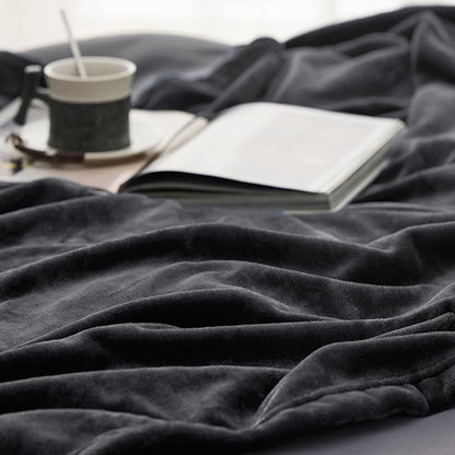 Bedsure GentleSoft Fleece Blanket Twin Size Dark Grey - 300GSM Lightweight Plush Fuzzy Cozy Soft Warm Blanket for Bed, Sofa, Couch, Travel, Camping, 60x80 inches