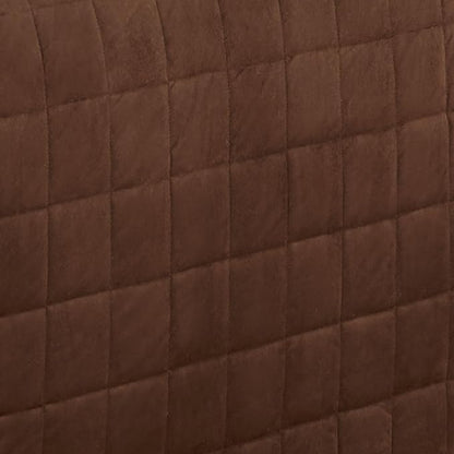 Touch of Class Camden Luxury Bedding | Neutral Chocolate Brown Color | Grande Fitted Bedspread | Faux Suede Box Quilted Design | Designed 3 Piece Set Includes Full Bedspread and 2 Standard Shams