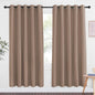 NICETOWN Blackout Doorway Curtain Drape 72 inch Long - Grommet Noise Reducing Thermal Insulated Solid Modern Window Treatments for Bedroom/Porch (1 Panel, 66 x 72 Inch, Cappuccino)