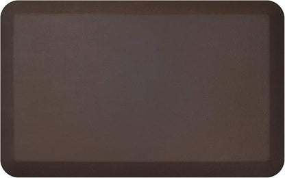 GelPro Anti-Fatigue Designer Comfort Kitchen Floor Mat, 20x32”, Leather Grain Truffle Stain Resistant Surface with 3/4” Thick Ergo-Foam Core for Health and Wellness