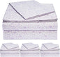 Amazon Basics Lightweight Super Soft Easy Care Microfiber Bed Sheet 3 Piece Set with 14" Deep Pockets - Twin XL, Lavender Paisley (Pack of 4)
