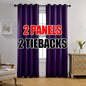 MIUCO 2 Panels Room Darkening Thermal Insulated Grommet Window Blackout Curtains for Bedroom 95 Inches Long Purple