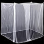 4 Corners Mosquito Net for Mosquiteros para Camas Bed Canopies Netting Bed Drapes Rectangular Mosquito Mesh for Camping Home Outdoor Travel(White,L75 X W59 X H67 Inch,1 Opening)