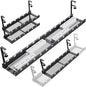 31Inch Extendable Under Desk Cable Management Tray Multi-Model Metal Cable Management Tray Under Desk Cord Management with Clamp Power Strip Cord Holder for Wire Cable Management