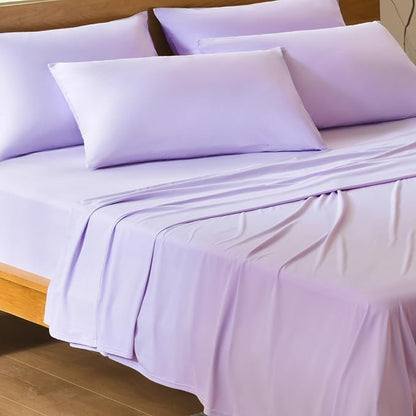 REST® Evercool®+ Top Sheet, Cali King/King Size, Lavender Breeze, 104"X108" (1 Flat Sheet only)