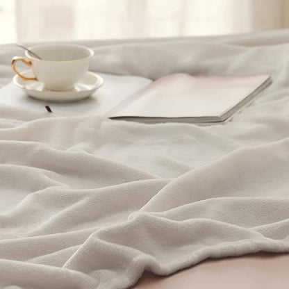 Bedsure GentleSoft Fleece Bed Blankets Large Size Linen - Soft Lightweight Fuzzy Cozy Luxury Oversized King Blanket Microfiber, Room Home Decor Gifts for Women and Men, 120x120 inches
