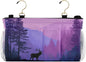 Bedside Caddy Hanging Bunk Bed Caddy Bed Organizer Hanging Pocket with 2 Hooks Bedside Storage Organizer Pocket Bag Holder Purple Stag Mountains and Forest