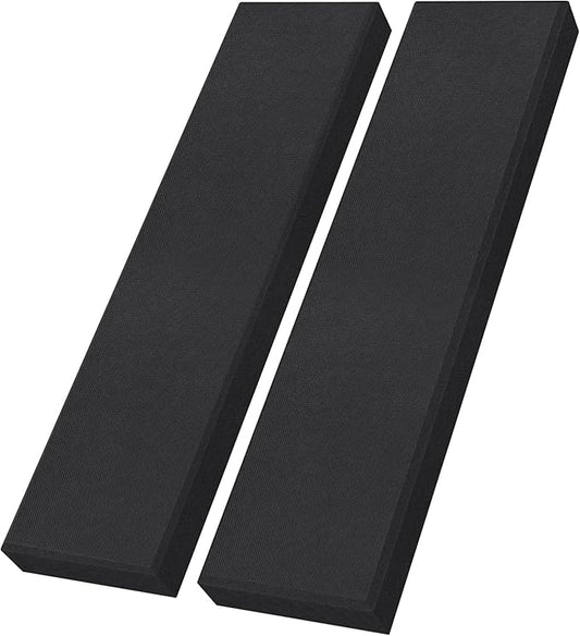 UMIACOUSTICS 2 PCS Fiberglass Acoustic Panels, 48x12x2 Inches Sound Absorbing Panels,Sound Proof Panels for Studios, Office, Home Theater. (Black)