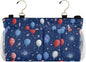 Bedside Caddy Hanging Bunk Bed Caddy Bed Organizer Hanging Pocket with 2 Hooks Bedside Storage Organizer Pocket Bag Holder Navy Blue Patriotic Balloons Fireworks