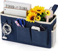 Loghot Bedside Caddy/Bedside Storage Bag Hanging Organizer for Bunk and Hospital Beds,Dorm Rooms Bed Rails,Can be Placed Glasses,Books,Mobile Phones,Keys (Navy Blue)