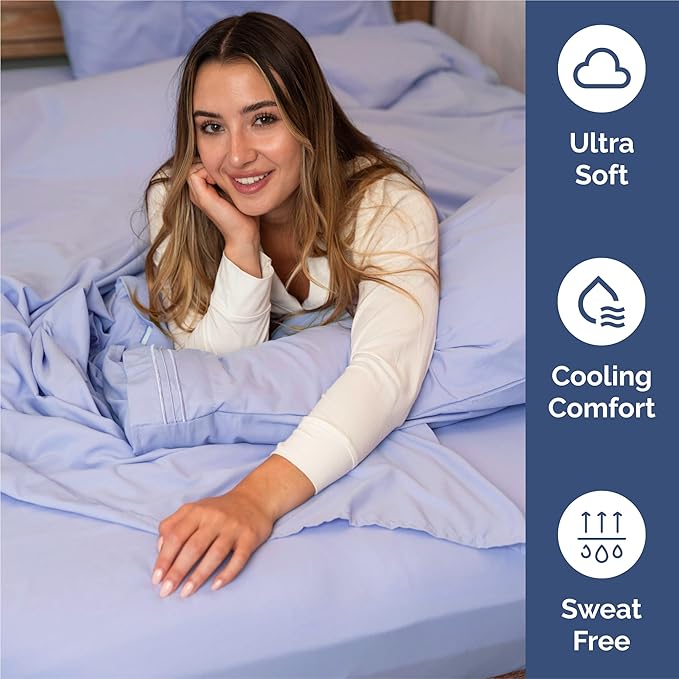 Split King Size 5 Piece Sheet Set - Comfy Breathable & Cooling Bed Sheets Set - Hotel Luxury Bedding for Women, Men, Kids, Teens, Boys & Girls - Deep Pockets, Soft, Wrinkle Free - Oeko-Tex - Lavender