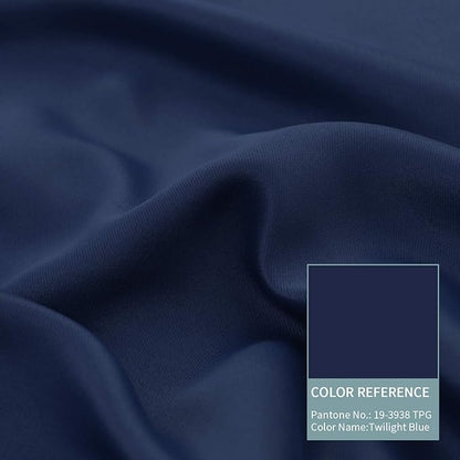 BGment Thermal Insulated 100% Blackout Curtains for Bedroom with Black Liner, Double Layer Full Room Darkening Noise Reducing Grommet Curtain (52 x 84 Inch, Navy Blue, 2 Panels)