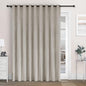 Macochico Extra Wide 100% Blackout Chenille Curtains 100" Wx102 L Thermal Curtains for Sliding Door Room Divider Living Room Bedroom Hotel Beige Blackout Curtains Grommet with Tieback 1 Panel