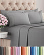 King 6 Piece Sheet Set - Cooling & Breathable - Hotel Luxury Bedding, Includes Fitted Sheet for Women, Men, Kids and Teens - 1 Flat, 1 Fitted Sheet, 4 Pillowcases with Deep Pockets - Heathered Grey