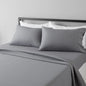 Amazon Basics Lightweight Super Soft Comfortable Brushed Microfiber 4 Piece Bed Sheet Set with 14-Inch Deep Pockets, Queen, Dark Gray, Solid