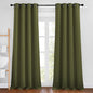 NICETOWN Olive Curtains 102 inches Long, Grommet Thermal Insulated Solid Blackout Curtains Privacy Window Treatments for Bedroom/Living Room, W46 x L102, 2 Panels